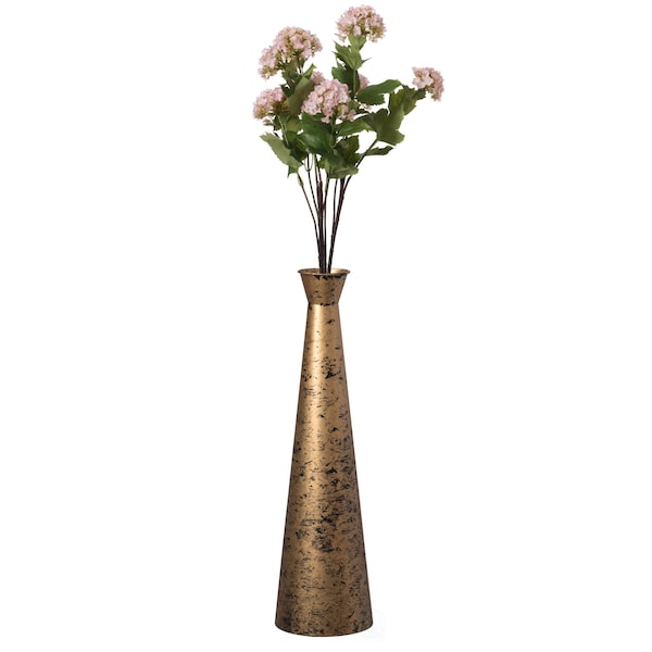 Uniquewise Brushed Paint Unique Straight Design Metal Floor Vase for Entryway, Living or Dining Room, Medium QI004445.M - main